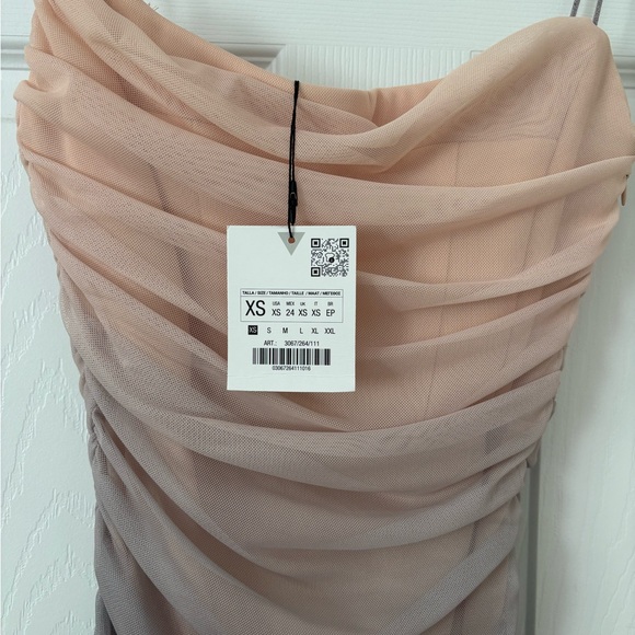 ZARA PRINT DRESS WITH TULLE - Picture 3 of 3